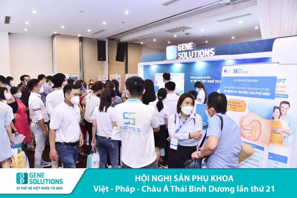 Gian hàng của Gene Solutions tại Hội nghị Sản Phụ khoa Việt - Pháp - Châu Á - Thái Bình Dương lần thứ 21 hút khách tham quan 3