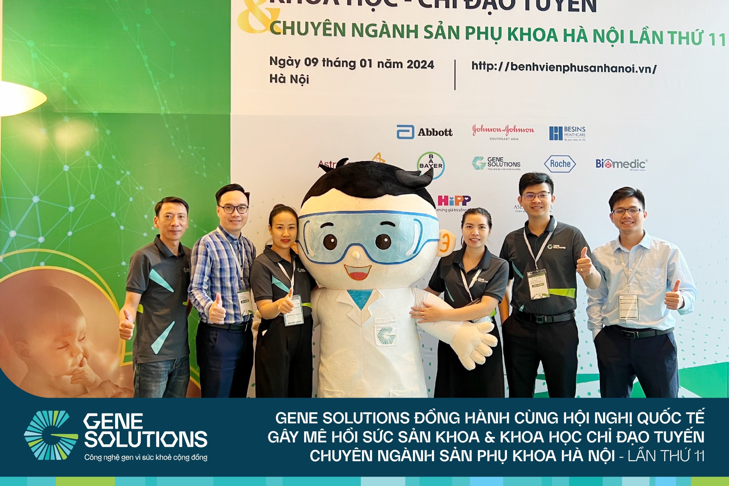 Gene Solutions đồng hành cùng Hội nghị quốc tế gây mê hồi sức Sản khoa & khoa học chỉ đạo tuyến chuyên ngành Sản Phụ khoa Hà Nội lần thứ 11 11