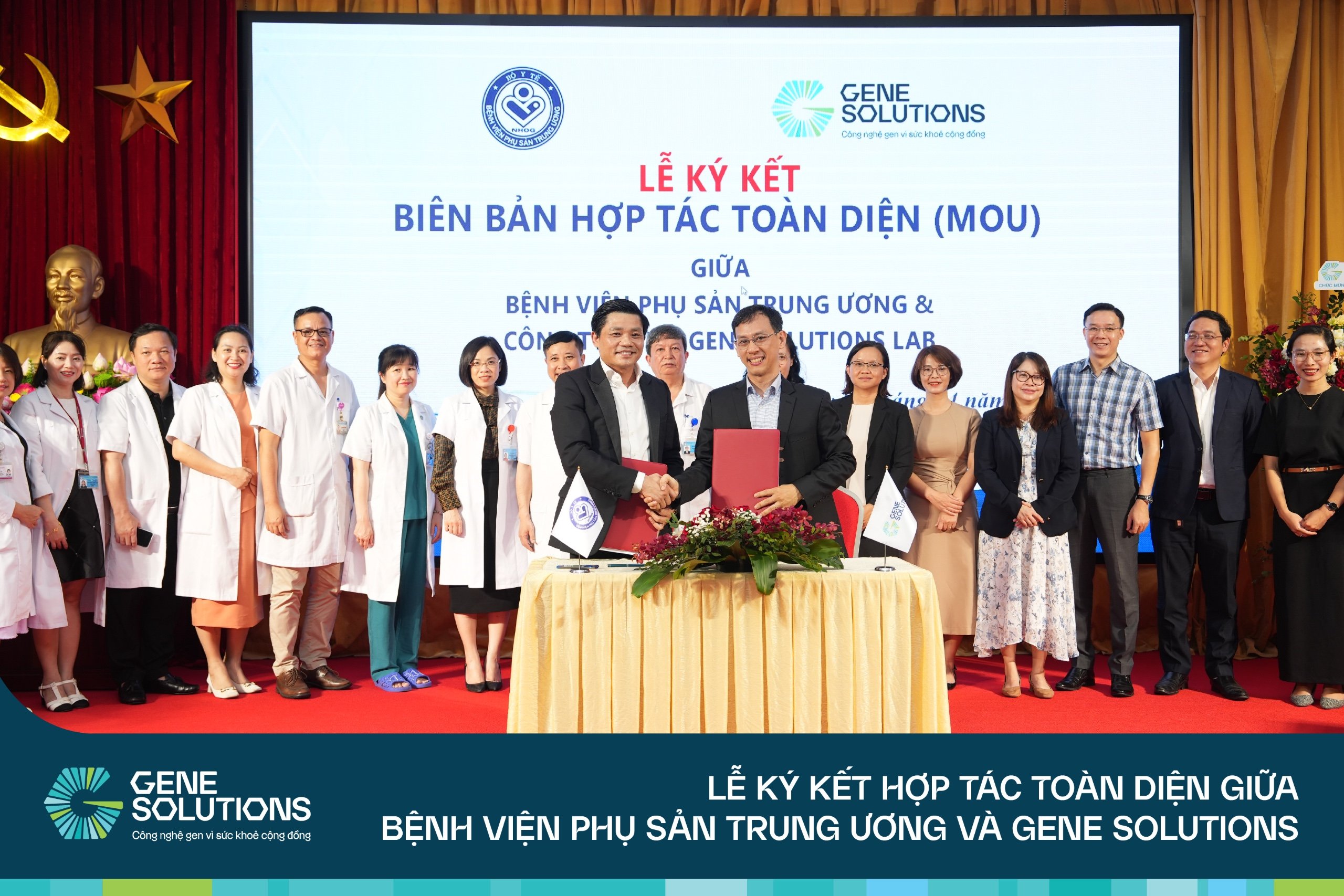 Bệnh viện Phụ Sản Trung Ương và Gene Solutions ký kết hợp tác toàn diện đánh dấu bước tiên quan trong trong sàng lọc di truyền trước sinh 1