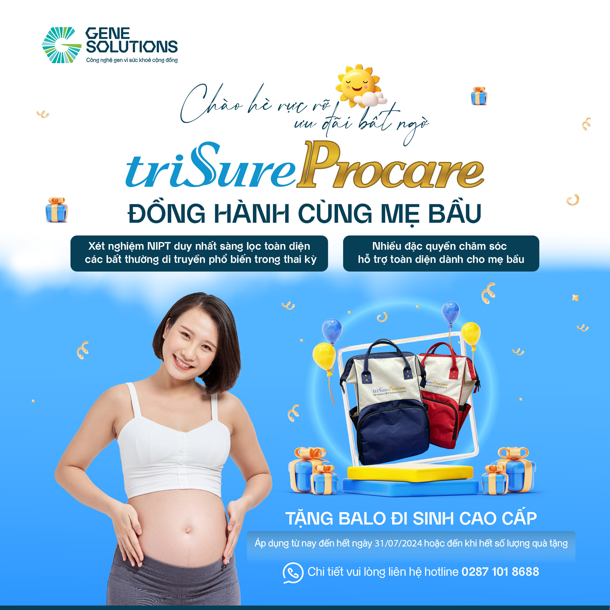 Chương trình ưu đãi chào hè hấp dẫn: "triSure Procare đồng hành cùng Mẹ bầu - Tặng balo đi sinh cao cấp" 1