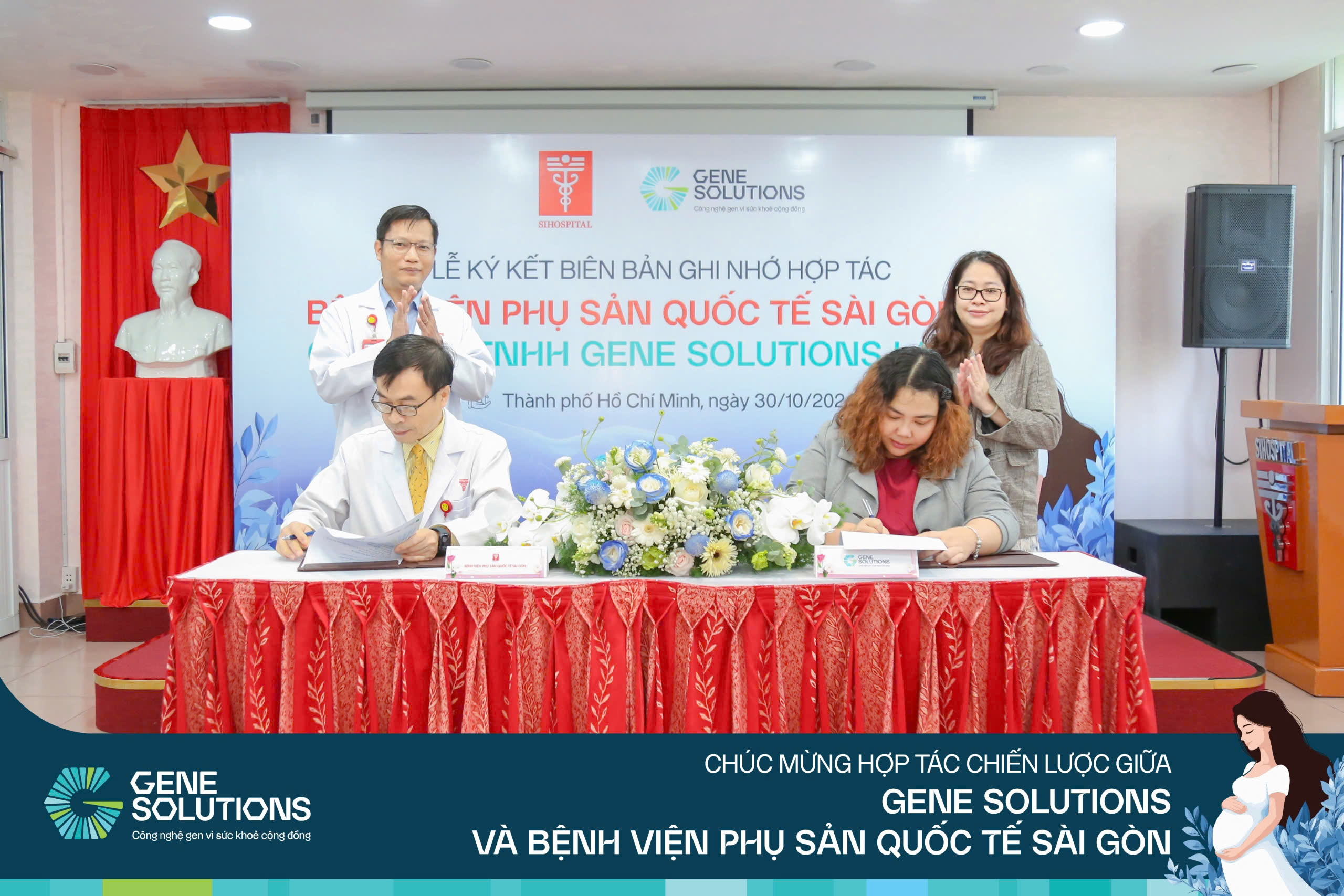 Bệnh viện Phụ sản Quốc tế Sài Gòn và Gene Solutions ký hết hợp tác chiến lược 3