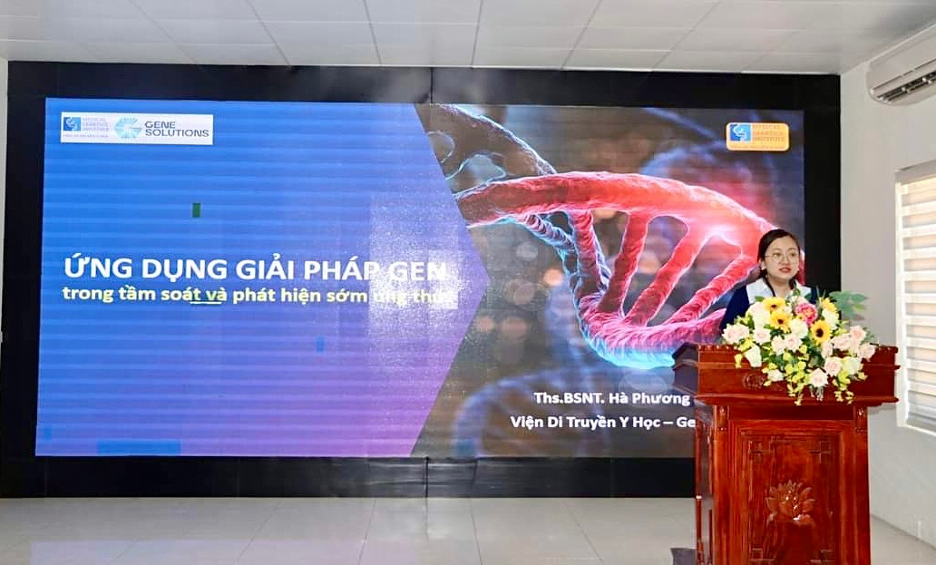 ThS.BSNT Hà Phương Nhung, Bộ phận Y khoa Gene solutions đã chia sẻ về "Ứng dụng giải pháp gene cho sàng lọc ung thư trong thời đại mới.