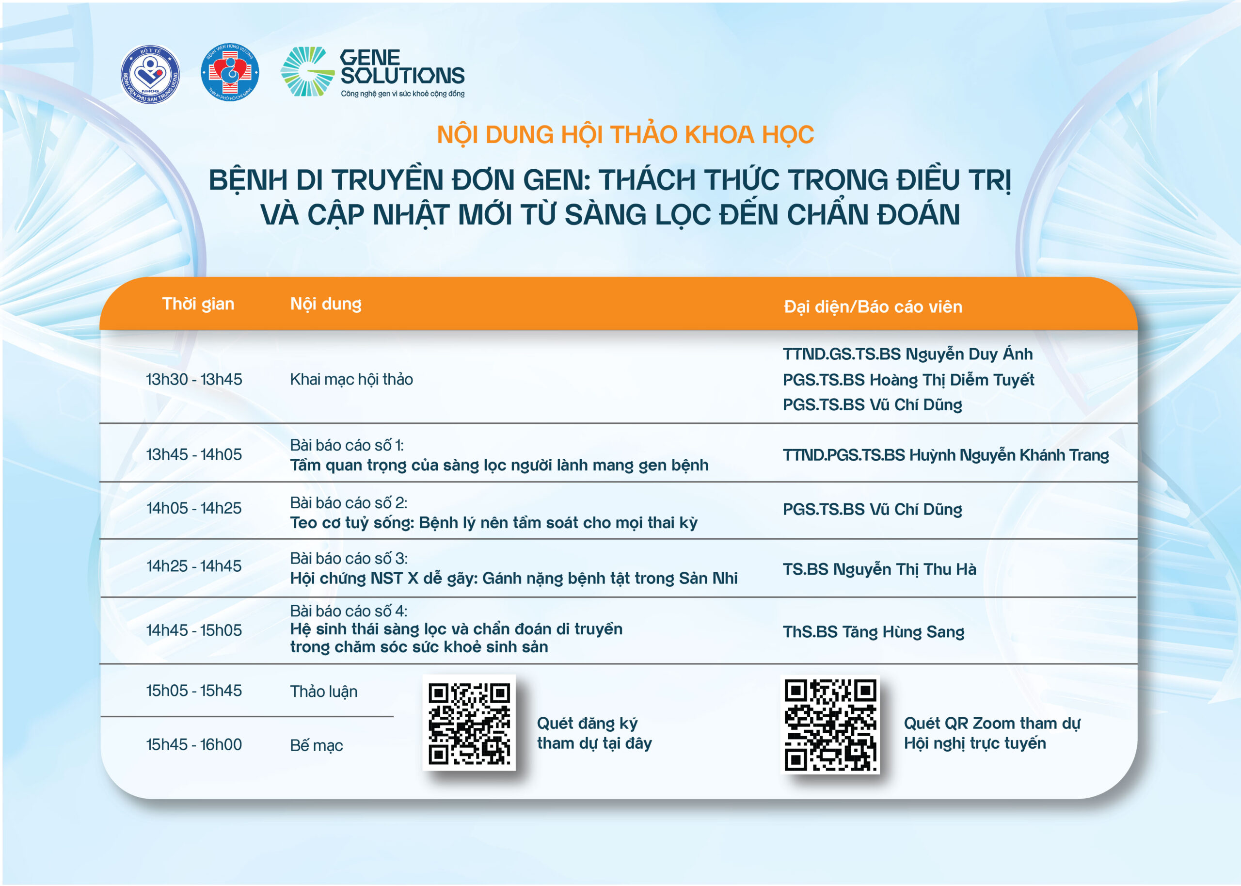 Hội nghị khoa học: "Bệnh di truyền đơn gen: Thách thức trong điều trị và Cập nhật mới từ sàng lọc đến chẩn đoán" 3