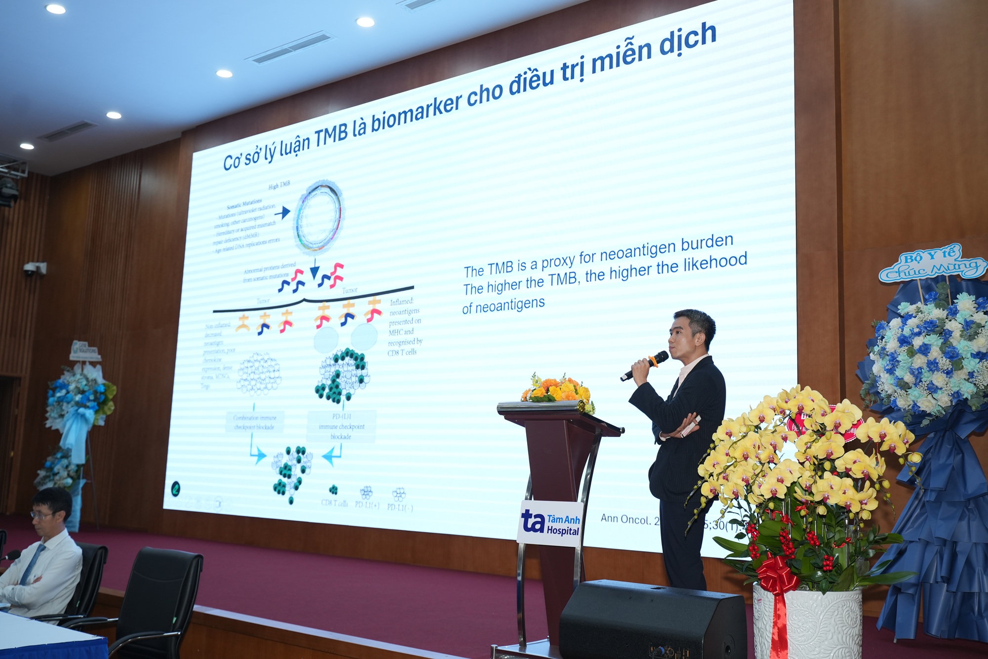 Tầm quan trọng của các chỉ dấu miễn dịch trong xét nghiệm toàn diện 7 BS.CKII Nguyễn Phúc Nguyên, Trưởng khoa Ung bướu Bệnh viện Bình Dân báo cáo tại Hội nghị VSOI 2025