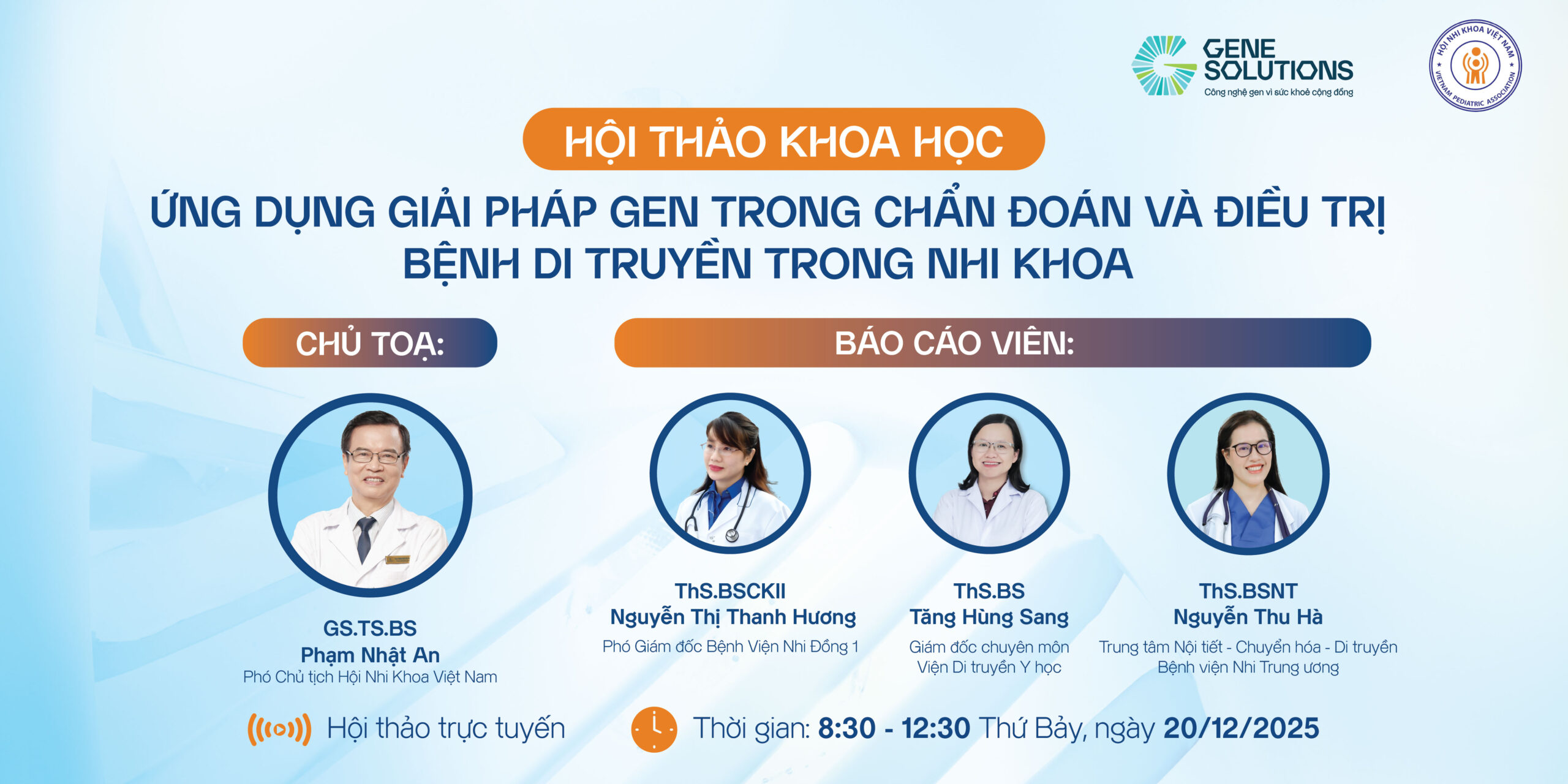 Hội thảo trực tuyến cấp chứng chỉ CME về Nhi khoa diễn ra vào ngày 20.12.2025