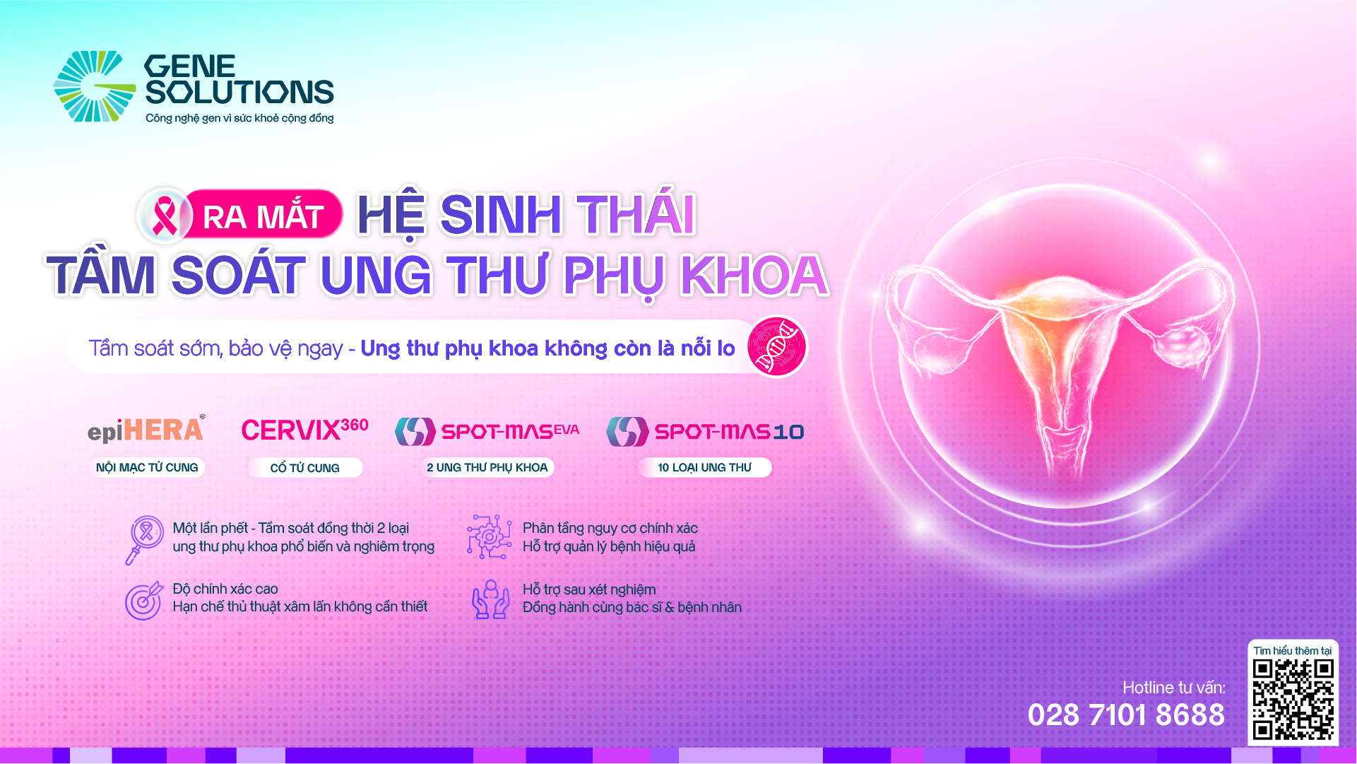Hệ sinh thái Tầm soát Ung thư phụ khoa của Gene Solutions