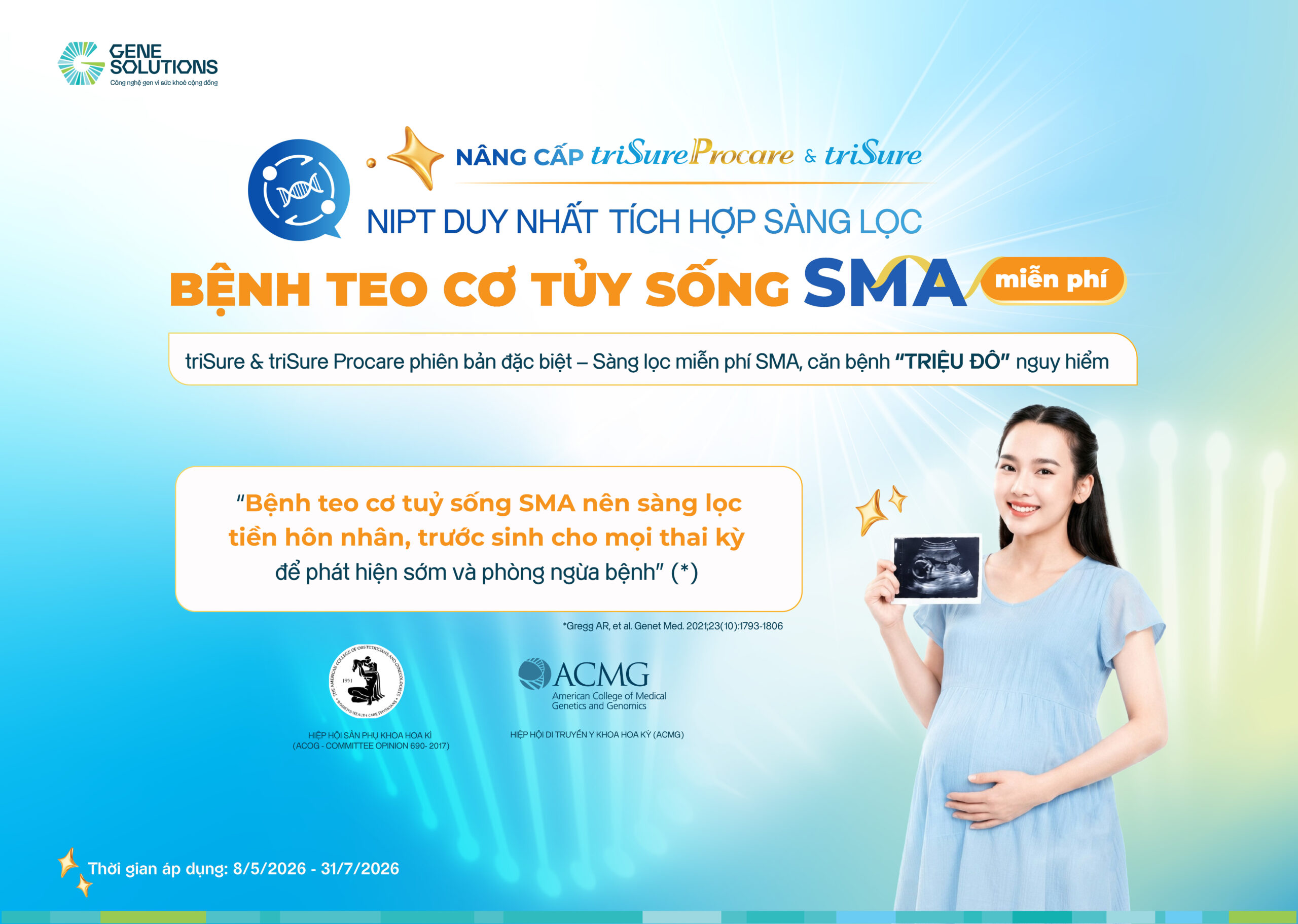 triSure và triSure Procare tích hợp sàng lọc gen bệnh SMA miễn phí trong 3 tháng