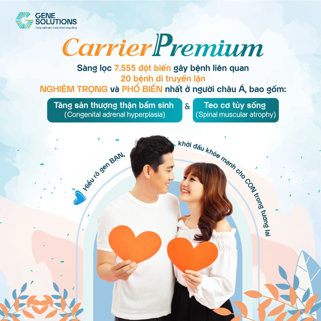 Xét nghiệm Carrier Premium sàng lọc người mang gen bệnh lặn