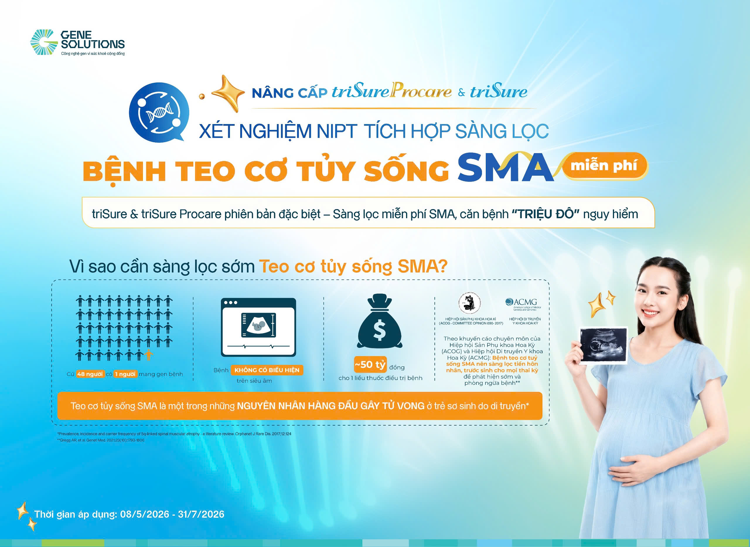 Sàng lọc bệnh teo cơ tủy sống SMA: Giải pháp phát hiện sớm nguy cơ di truyền cho thai kỳ 5