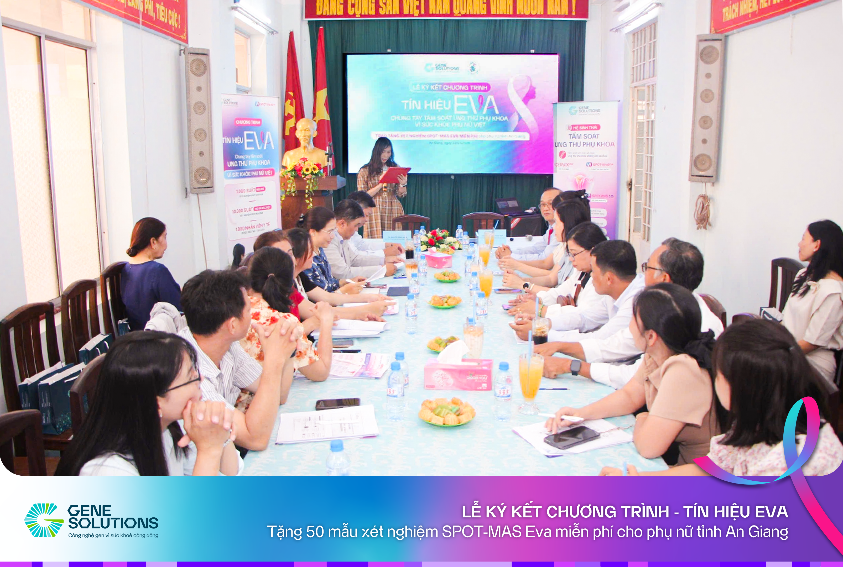An Giang tiên phong khởi động chương trình cộng đồng "TÍN HIỆU EVA", hỗ trợ phụ nữ tiếp cận giải pháp tầm soát ung thư phụ khoa 8 An Giang tiên phong khởi động chương trình cộng đồng "TÍN HIỆU EVA", hỗ trợ phụ nữ tiếp cận giải pháp tầm soát ung thư phụ khoa 7