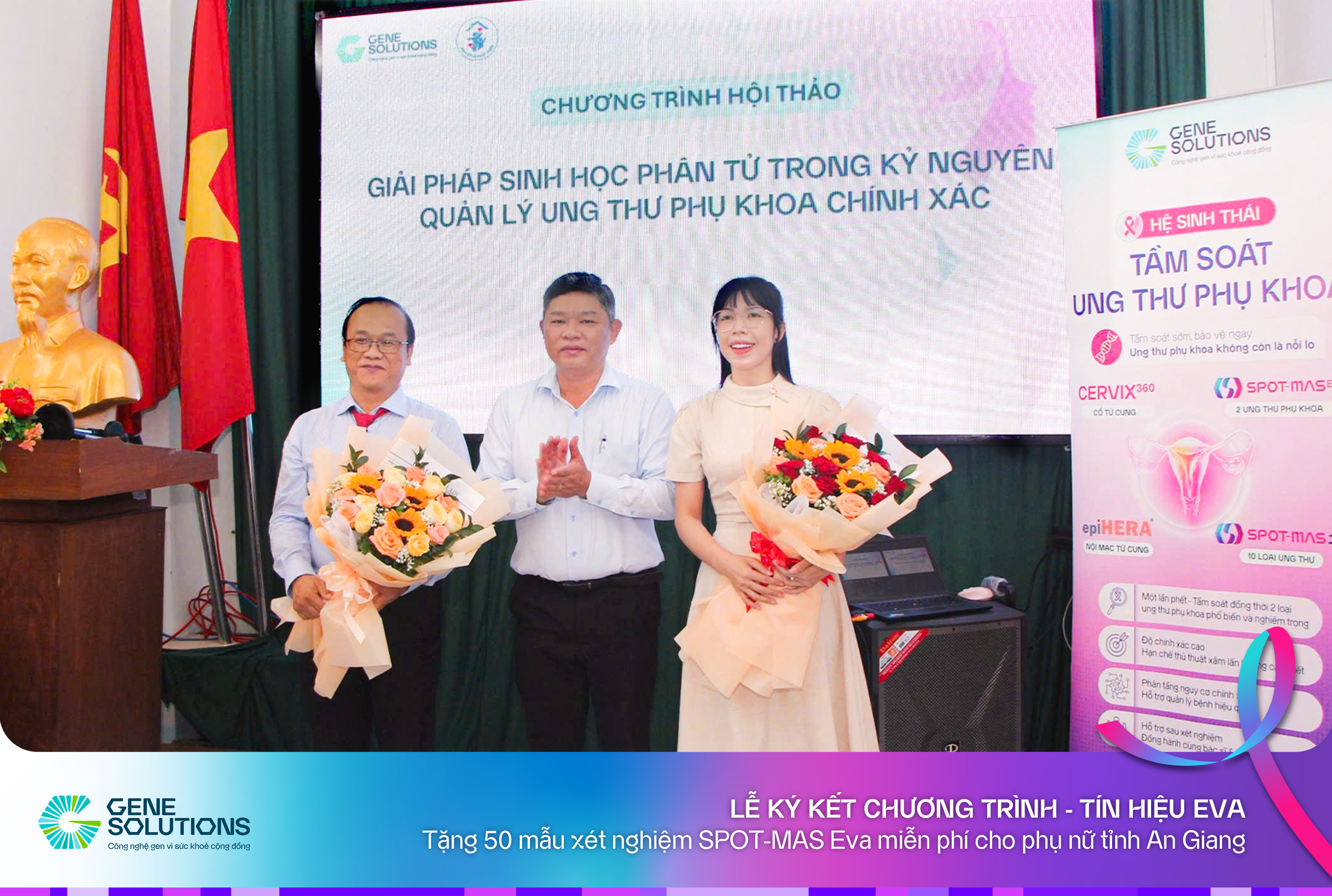 An Giang tiên phong khởi động chương trình cộng đồng "TÍN HIỆU EVA", hỗ trợ phụ nữ tiếp cận giải pháp tầm soát ung thư phụ khoa 10 An Giang tiên phong khởi động chương trình cộng đồng "TÍN HIỆU EVA", hỗ trợ phụ nữ tiếp cận giải pháp tầm soát ung thư phụ khoa 9