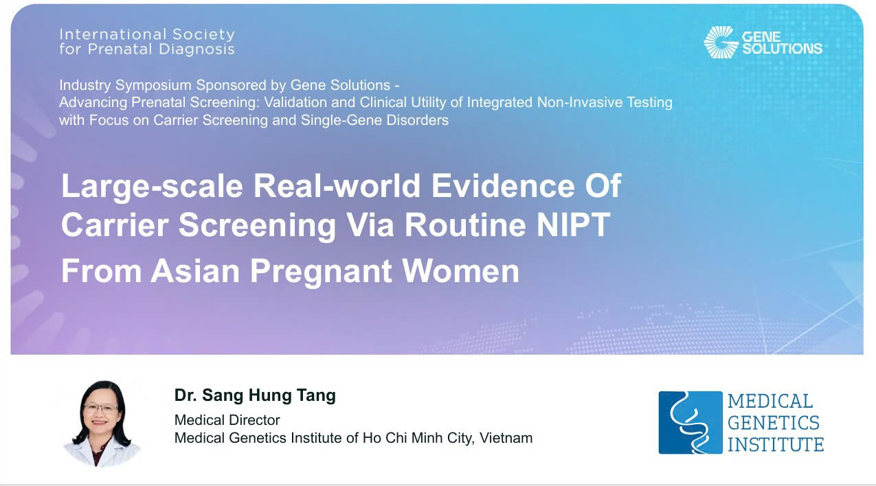 Gene Solutions giới thiệu nhiều nghiên cứu nổi bật về y học hệ gen tại Hội nghị ISPD 2026 4 Gene Solutions giới thiệu nhiều nghiên cứu nổi bật về y học hệ gen tại Hội nghị ISPD 2026 3