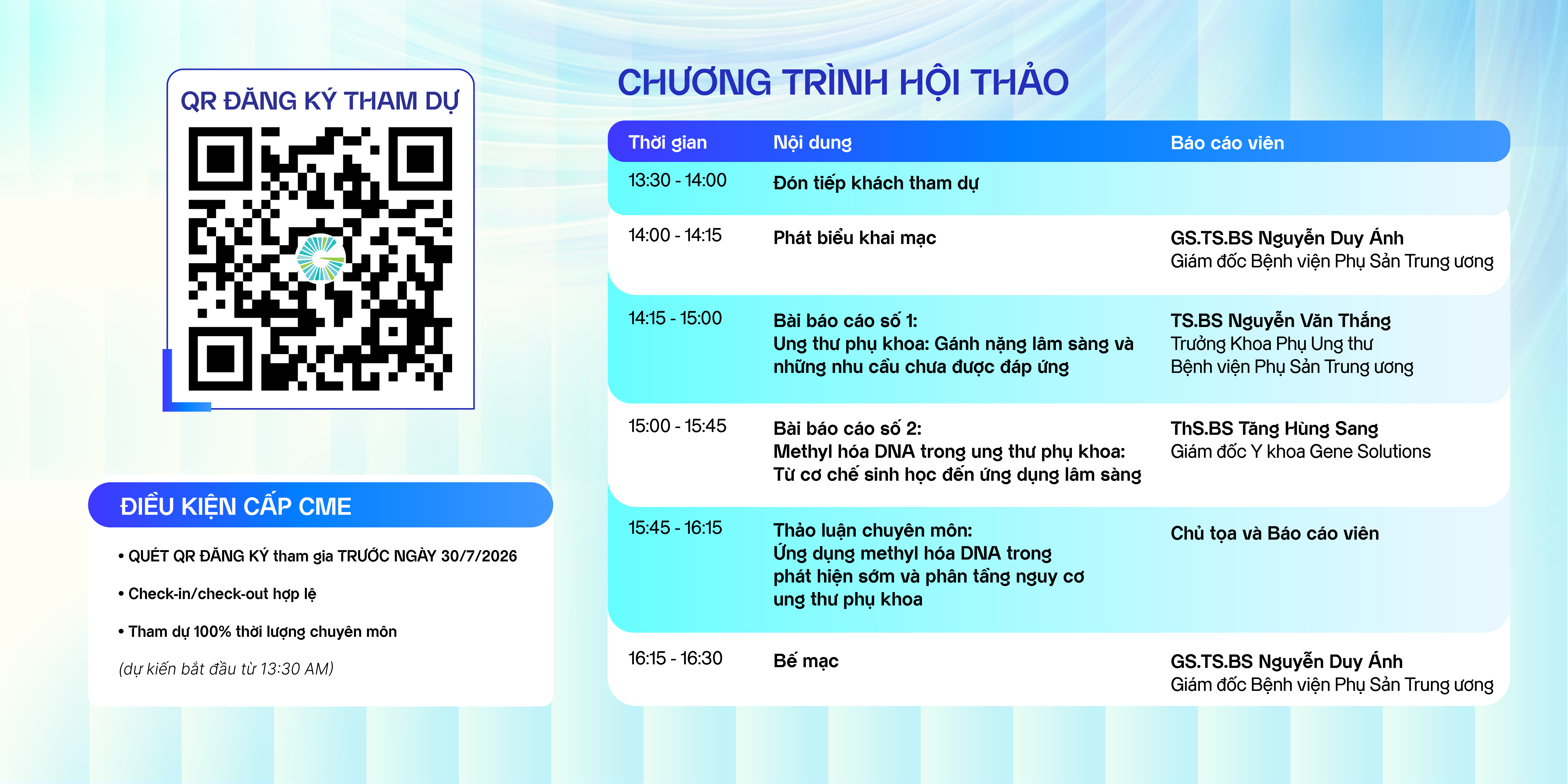 Thông tin chương trình hội thảo